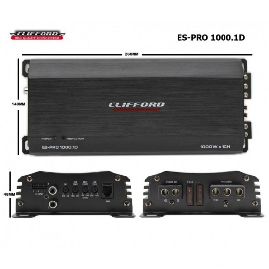 Clifford ES PRO 1000.1D Mono Amfi 4 KANAL AMFİ ÜRÜN EKLEME